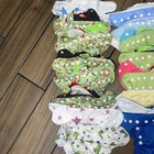 Lot Of 22 Reusable Cloth Baby Diapers Adjustable Clean