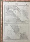 Vintage Hydrographic Chart East Coast Of Vancouver Island British Columbia Ww2