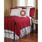 Brick Red Matelasse Queen Quilt 90x92   100  Cotton Christmas Bed Coverlet