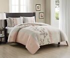 Chezmoi Collection 7-piece Bed In A Bag Cherry Blossom Embroidery Comforter Set