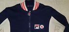 Vintage Fila Bj Bjorn Borg Jacket Blue White Line 70s 80s Original
