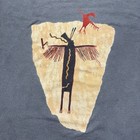 Vintage 90s Native American Figurative Animal Art Single Stitch Shirt Size Xl