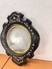 Antique French Napoleon Iii Wall Clock Front Door Bezel Mother Of Pearl Glass