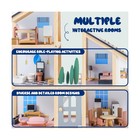 Large Wooden Doll House For Kids Ages 3   Sturdy Modern Family Doll    Fast Ship