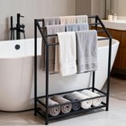 Hjarta Extra Wide 31 5 Inch Standing Towel Rack Tall 40 Inch Standing Towel