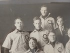 Antique Early 1900s Baseball Team Framed Photo Letter  c  Uniforms 18 x15 