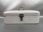 Vtg Mid Century White Porcelain Enamelware Enamel Bread Box Retro Kitchen German