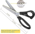 Fabric Pinking Shears Scalloped 7mm Stainless Steel Craft Sewing Scissors