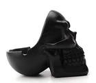 Skull Cigar   Cigrt Ashtray Smoking For Home  Office And Bar Black Pack Of 1 Ca