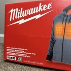 Men s 2xl Milwaukee M12 Heated Hoodie Kit Gray Full Zip Jacket With Battery