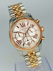 Michael Kors Lexington Mk5735 Chronograph Tri-tone 38mm Silver Dial Wristwatch