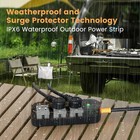 Outdoor Power Strip Weatherproof 6ft Extension Cord Waterproof Surge Protector
