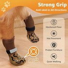 4pcs Anti-slip Dog Socks Soft Cotton Paw Protector Strong Grip Knitted Pet Socks