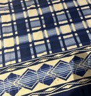 Vintage 1940s Indigo Blue Native Southwestern Print Cotton Camp Blanket