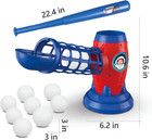 T Ball Set For Kids Toddlers  Electric Automatic Baseball Pitching Machine