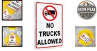 No Trucks Sign 8x12 Reflective Aluminum Pre-drilled Private Entrance
