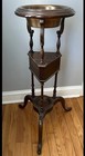 Ethan Allen Georgian Court Wig Plant Basin Stand In Solid Wood