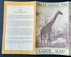 Vintage Guide Map Brochure Kruger National Park South Africa Game Reserve Camps