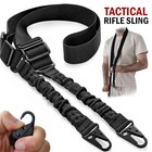 Heavy Duty Tactical 2 Point Sling Strap Bungee Rifle Gun Sling With Metal Hook