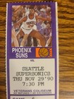 Seattle Supersonics Phoenix Suns Ticket Stub 11 29 1990 Gary Payton Rookie Year