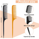 4 Pcs Wide Tooth Rat Tail Comb - Detangling Parting Hair Brush Comb For Wet Curl