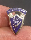Us 925 Silver Jaycees Director Brooch Pin Shield Sterling 