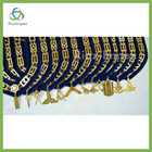 Masonic   Regalia Blue Lodge Chain Collar With Officer Jewels Golden 12 Pcs