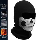 Skull Balaclava skeleton Gloves   Face Mask Motorcycle Tactical bikers Skull Set