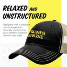 Waffle House Garment Washed Trucker Hat  Adjustable Mesh Snapback Black