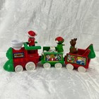 Fisher-price Little People Christmas Train Santa Elf Reindeer 3-car Holiday Set
