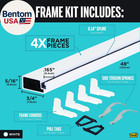 14103 5 16 In  X 48 In  X 48 In  White Aluminum Screen Frame Kit