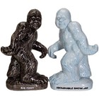 Bigfoot And Abominable Snowman Ceramic Magnetic Salt And Pepper Shaker Set