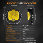 Yellow 5inch Round Led Work Light Bar Amber Drl Pods Fog Lamp Offroad Driving