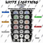 1967-1972 Chevy Truck Analog Dash White Faceplate Backlit Red Led s Wl6003r