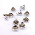 100pcs 6mm Round Double Cap Rivets Leather Craft Stud Repair Tool Diy Set Silver