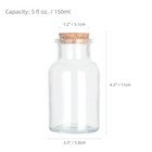 Decorative Glass Bottles With Cork Stoppers  5 Fl Oz  Wide Mouth Round Bottle   
