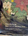 Bucilla Poinsettia Flower Felt Appliqu   Pillow Christmas Kit Vintage Nos 83678