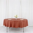 Terracotta 90  Round Polyester Tablecloth Wedding Party Tabletop Supplies Dinner