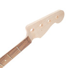 Jazz Bass Neck Unfinished Mid 60 s C Shape Pau Ferro Fretboard Cnc Rough Cut