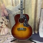 Acoustic Guitar J-200 Sunburst Spruce Top Ornate Inlays Floral Pickguard Usstock