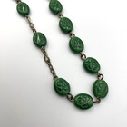 Vintage St  Patrick Shamrock Rosary Irish Celtic 59 Clover Green Beads 40 