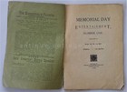 1906 Antique Memorial Day Entertainment Book Civil War Soldier Songs Patriotic 