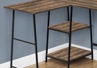Computer Desk home Office corner storage Shelves 48 l l Shape work laptop brow