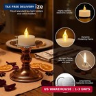 Josu 24pcs Flameless Tea Lights Candles With Remote Timer  Led Battery Operated
