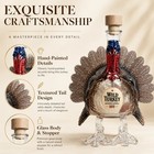 Empty Wild Turkey Shaped Whiskey Decanter Glass Wooden Cork Sealed Vintage Bar