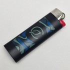 Bic Disposable Lighters Lot 28 Black Blue Green Leaf Wave Design Bulk Pack