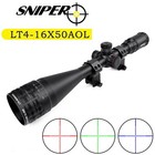Sniper 4-16x50 Hunting Rifle Scope Illuminated Red  Green blue  Mil-dot Reticle