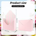 10 Pcs Florist Bouquet Envelope Boxes pink Stripe Style Flower Bouquet Package G