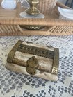 Vintage Brass Filigree   Camel Bone Trinket Box Jewelry Box India