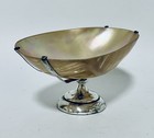 Antique Solid Sterling Silver Mounted Abalone Shell Bonbon Dish Bowl 1906